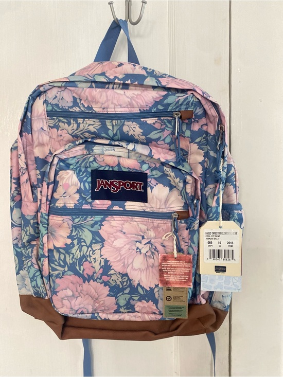 Jansport Handbags - JanSport Blue and Pink Floral Backpack